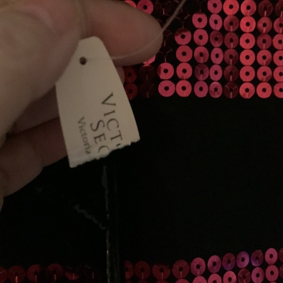 Large Victoria’s Secret Black with Red sequins Tote. - Picture 2 of 5